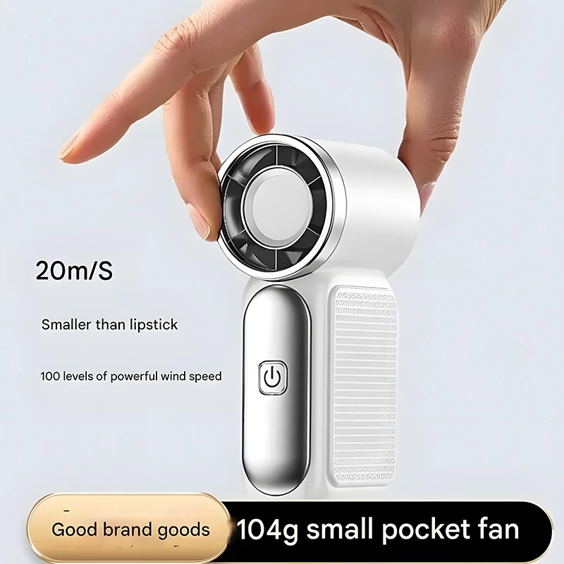 5000mAH X688 199Speed Portable Handheld Fan USB Rechargeable Mini Cooling Fan Adjustable Pocket Fan - Image 2