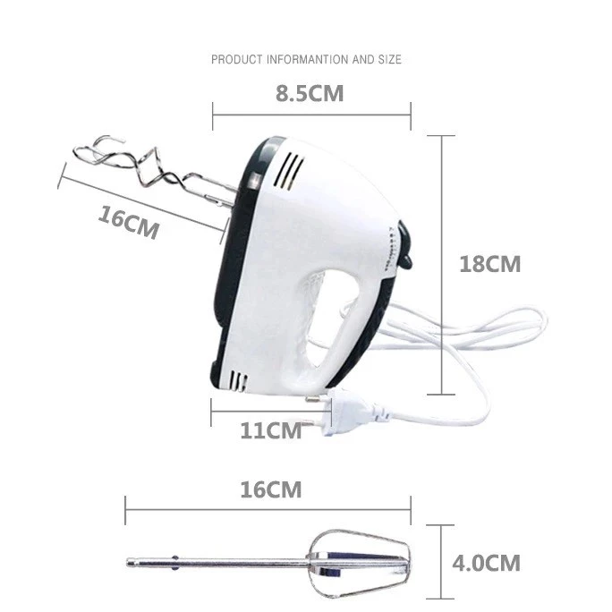 Portable Hand Mixer 7 Speed Mixing Baking and Cooking Mixer - Image 3