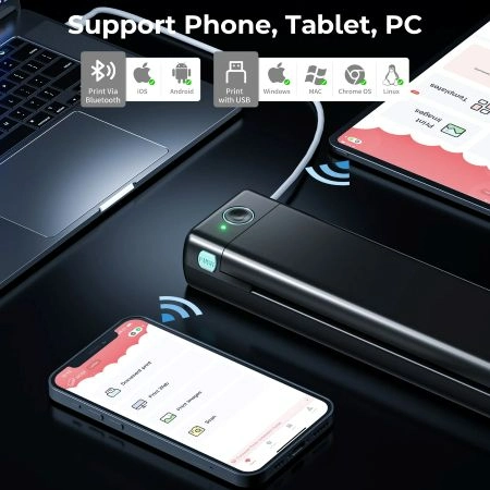 ONLY $39 💥Last Day Buy 1 Get 1 Free🛒 Ultimate Wireless A4 Thermal Printer - Compatible with Android, iOS & Laptops - Image 4