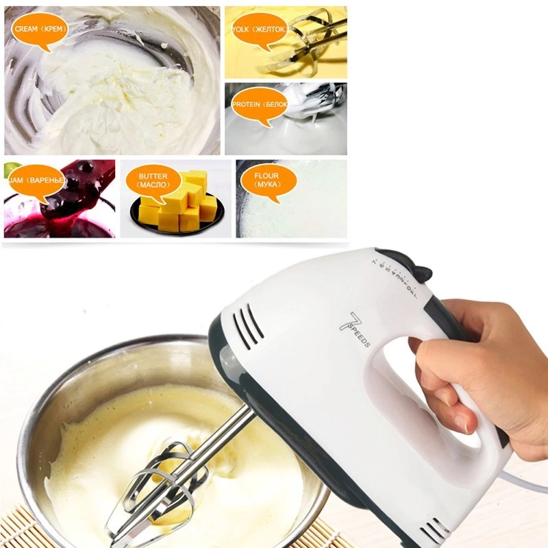 Portable Hand Mixer 7 Speed Mixing Baking and Cooking Mixer - Image 6