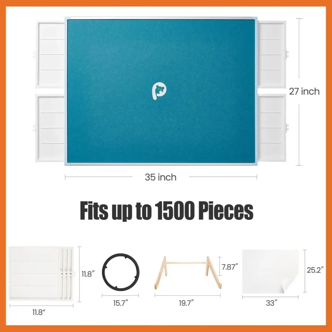 ⏰Last Day Sale $39.99⏰ Rotating Puzzle Board with Drawers and Cover,Tilt&Lazy Susan - Image 13
