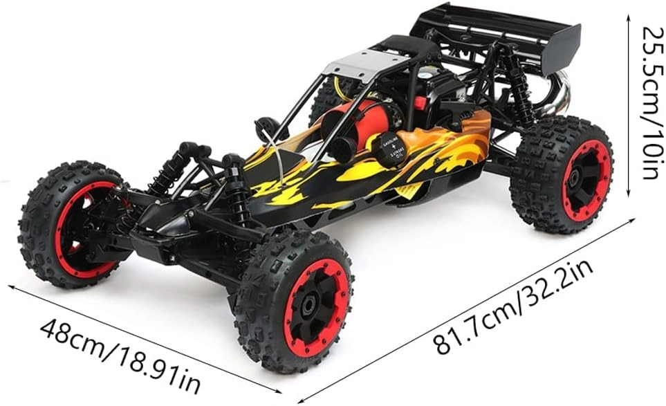 ✨ONLY $39🚗 1/5 Scale Large High Speed RC Cars for Adults Gasoline RC Trucks with 29cc 2T Engine All Terrain Offroad Vehicle - Image 2