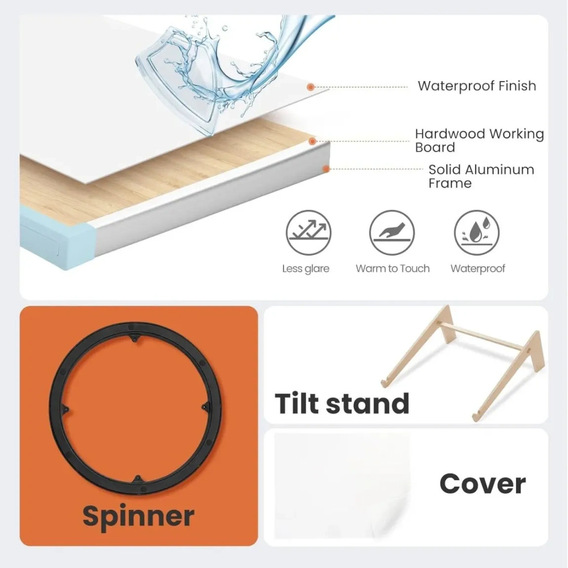 ⏰Last Day Sale $39.99⏰ Rotating Puzzle Board with Drawers and Cover,Tilt&Lazy Susan - Image 6