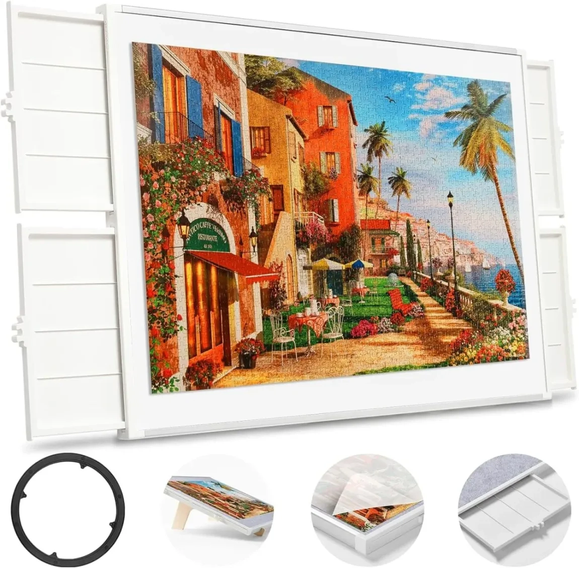 ⏰Last Day Sale $39.99⏰ Rotating Puzzle Board with Drawers and Cover,Tilt&Lazy Susan - Image 8